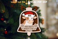 Christmas Tree Toy Cow SVG laser cut file for Glowforge Product Image 1