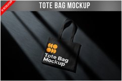 Tote Mockup on Dark Surface Product Image 1