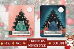 Funny Christmas Monster Money Card, Christmas Tree Gift Card Product Image 1