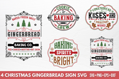 Christmas Gingerbread Sign SVG Product Image 1