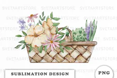 Watercolor Garden sublimation PNG Product Image 1