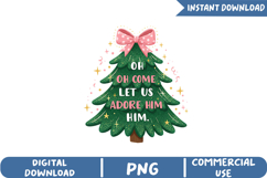 Glitter Christmas Tree Sublimation, Christmas Png Product Image 1