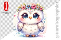 Cute Owl Clipart - PNG File Product Image 1