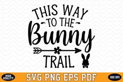 This way to the Bunny Trail SVG Design | SVG Cut files Product Image 1