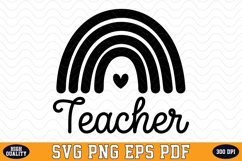 Teacher Valentine&#039;s day SVG | SVG Cut files Product Image 1
