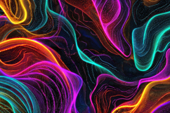 Abstract Glowing Particle Wave Background Vibrant Mesh Product Image 1