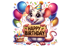 Cute Rat Clipart - PNG File Product Image 2