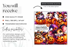 Halloween Clipart, Turkey clipart, pumpkin clipart,Witch hat Product Image 2