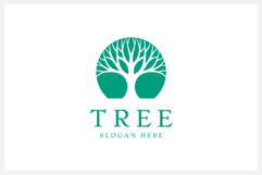 Green Tree Logo Design Vector Illustration Product Image 1