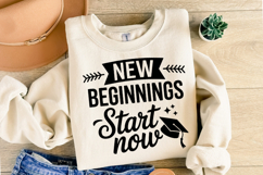 New beginnings Start now svg | Graduation Svg | Shirt Svg Product Image 2