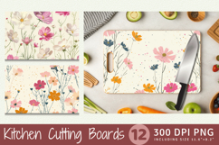 Cosmos Flowers Cutting Boards sublimation Design Product Image 1