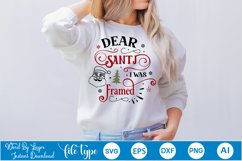 Dear Santa I Was Framed SVG Design | Christmas SVG Design Product Image 2