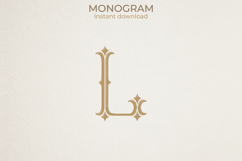 L Monogram Logo, Elegant Initial Monogram Product Image 1
