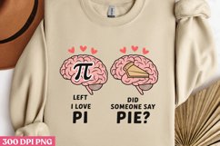 LEFT I LOVE PI _ RIGHT DID PNG, Pi Day Sublimation PNG Product Image 2