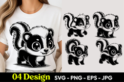 Cute Baby Skunk SVG PNG Product Image 1