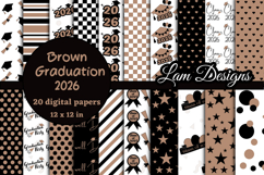 Graduation 2026 brown digital papers Product Image 1
