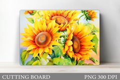 Sunflowers Cutting Board. Flowers Kitchen Cutting Board Product Image 1
