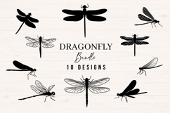 Dragonfly SVG Bundle, PNG DXF Insect Silhouettes Product Image 1