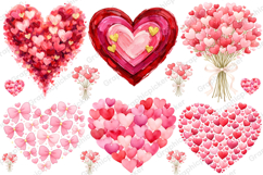 Valentine Day Heart PNG, Heart Brushstroke PNG, Love PNG Product Image 1