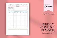 Weekly Content Planner | Editable Canva Template for Social Product Image 1
