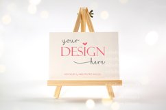 Bokeh Party Table Easel with 5 x 7 Card Styled Mockup Photo Product Image 1