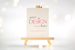 Bokeh Party Table Easel with 5 x 7 Card Styled Mockup Photo Product Image 1
