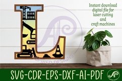 Construction Large L wall Letter 3 layer sign Product Image 1