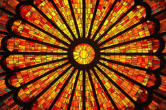 Rose Window Stained Glass Sunburst Background Texture Product Image 1