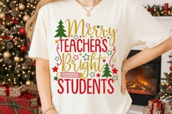 Merry Teachers Bright Students Svg, Christmas Teacher Svg. Product Image 2