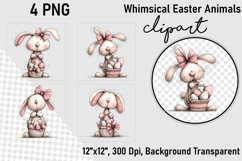 Whimsical Easter Animals Clipart Product Image 1
