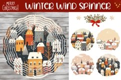 Christmas Village Wind Spinners, Winter Sublimation Designs Product Image 1
