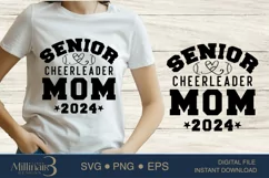 Senior Cheerleader Mom 2024 SVG PNG Sublimation |Baseball Product Image 1