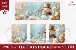 Snowman Mug Template, Winter Mug Wrap Design Product Image 1