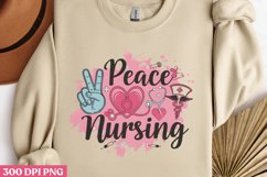 Peace nursing PNG, Nurse Sublimation PNG Product Image 2