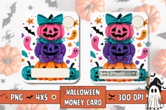 Cute Halloween Pumpkins Money Card, Halloween Money Card Product Image 1