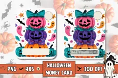 Cute Halloween Pumpkins Money Card, Halloween Money Card Product Image 1