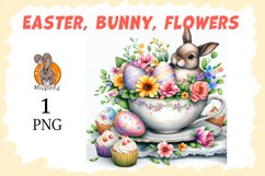 Easter, bunny, flowers Product Image 1