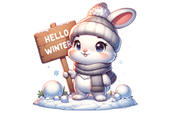 Hellow Winter Clipart - PNG File Product Image 2
