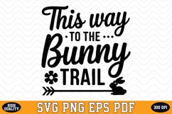 This way to the Bunny Trail SVG Design | SVG Cut files Product Image 1