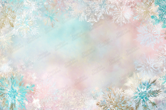 Pastel Snowflakes with Soft Gradient Winter Background Product Image 1