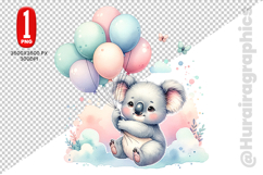 Cute Koala Clipart - PNG File Product Image 1