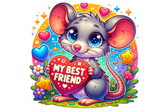 Cute Rat Clipart - PNG File Product Image 2