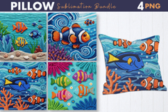 Fish Pillow Sublimation, Fish Sublimation PNG Design Product Image 2