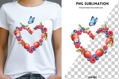 Berry heart png design for T-shirts Product Image 1