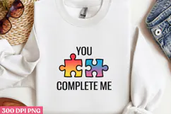 You Complete me PNG, Valentine Sublimation PNG Product Image 1