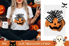 Halloween Pumpkin PNG, Cartoon Halloween Pumpkin T-Shirt PNG Product Image 1