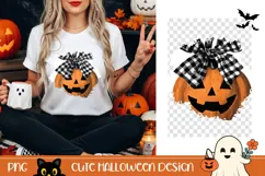 Halloween Pumpkin PNG, Cartoon Halloween Pumpkin T-Shirt PNG Product Image 1