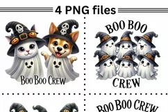 Boo Boo Crew Ghost Shirt PNG, Halloween Design Sublimation Product Image 2