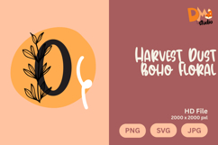 Harvest Dust Boho Floral Monogram Product Image 1