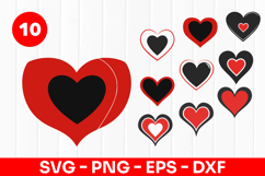 Red Heart Love Symbol Valentine SVG PNG Product Image 1
